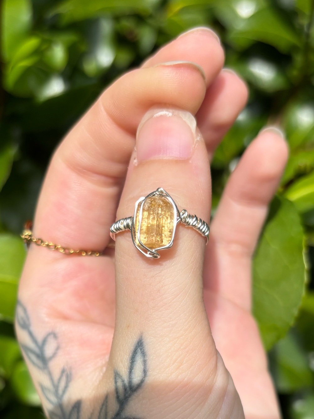 Imperial topaz ring